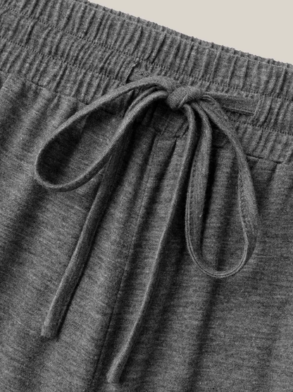 Plus Size Wide-Leg Capri Lounge Baggy Pants