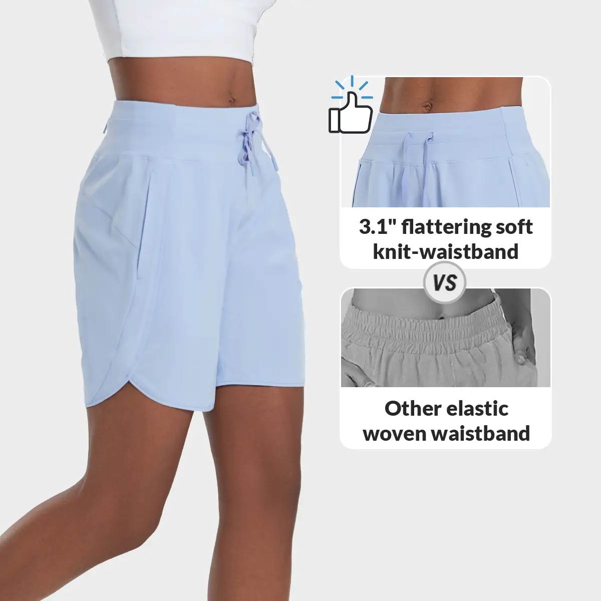 Women's High-Waist Quick Dry Athletic Shorts (3"/5"/7" Inseam)