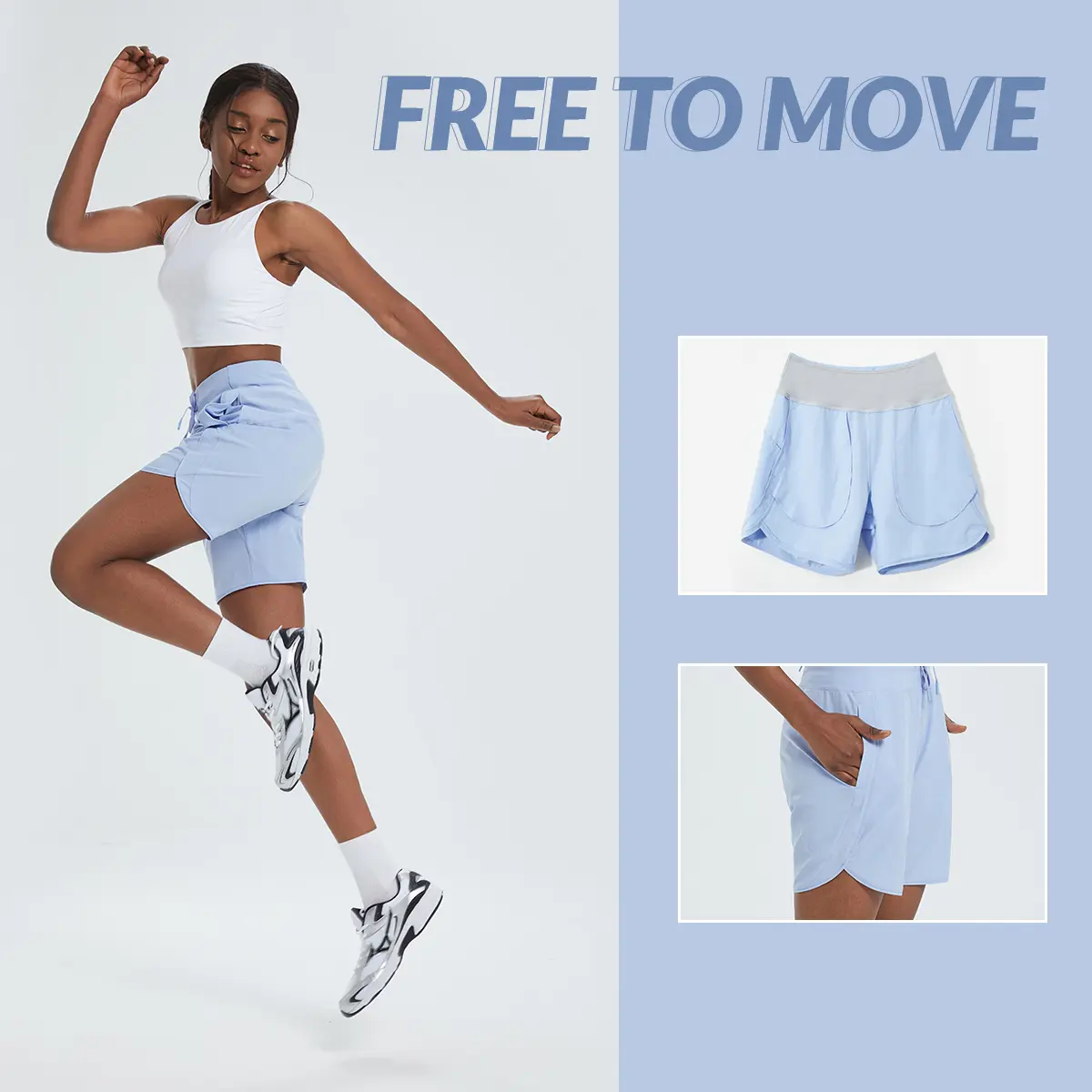 Women's High-Waist Quick Dry Athletic Shorts (3"/5"/7" Inseam)