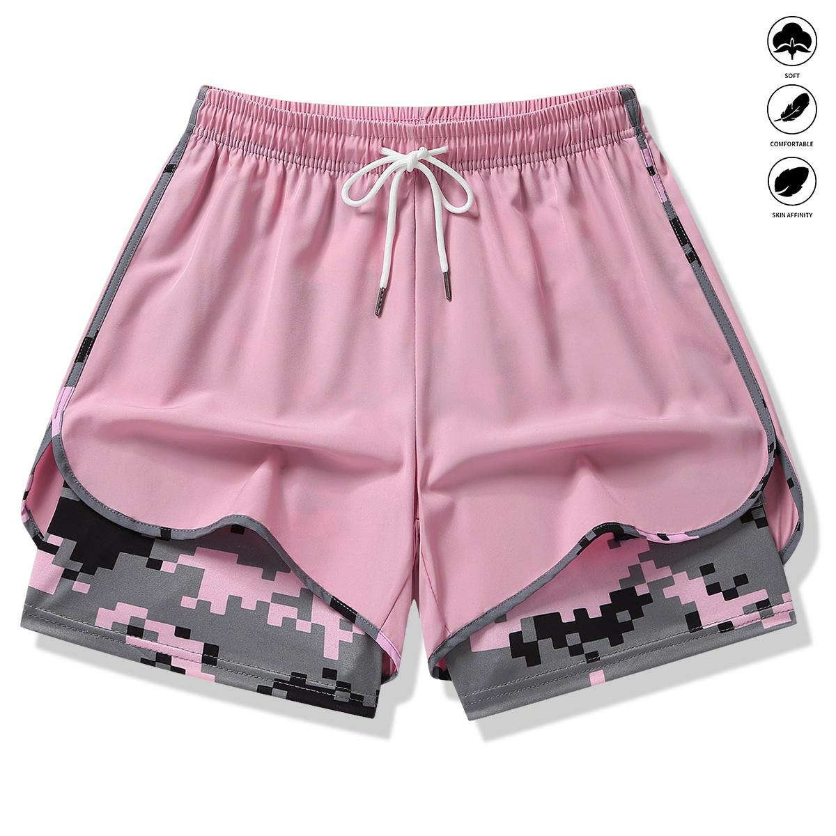 8-pack women’s casual athletic shorts with built-in liner