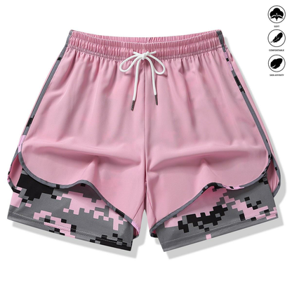 8-pack women’s casual athletic shorts with built-in liner