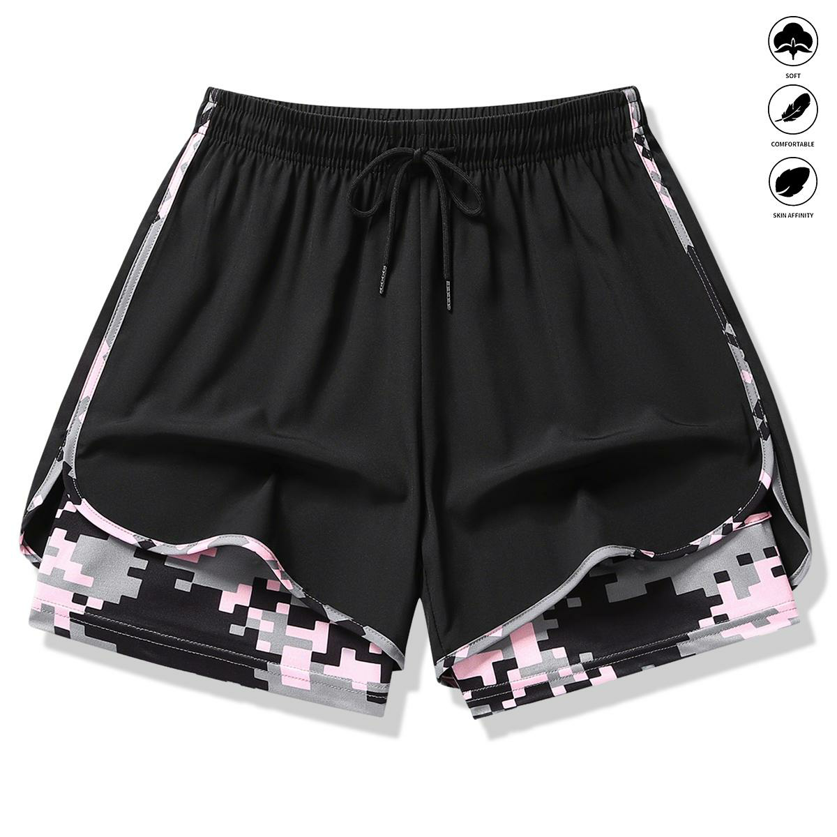 8-pack women’s casual athletic shorts with built-in liner