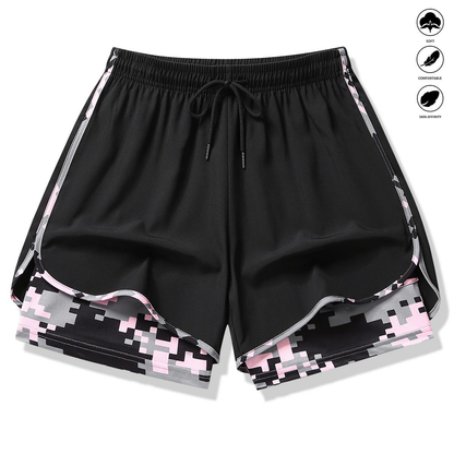 8-pack women’s casual athletic shorts with built-in liner