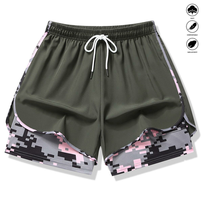 8-pack women’s casual athletic shorts with built-in liner