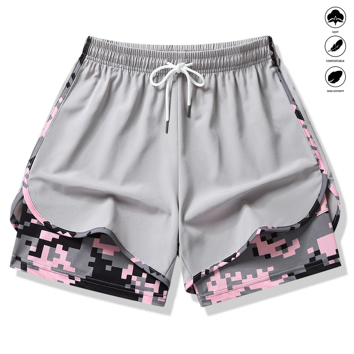 8-pack women’s casual athletic shorts with built-in liner