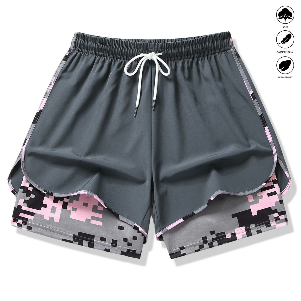 8-pack women’s casual athletic shorts with built-in liner