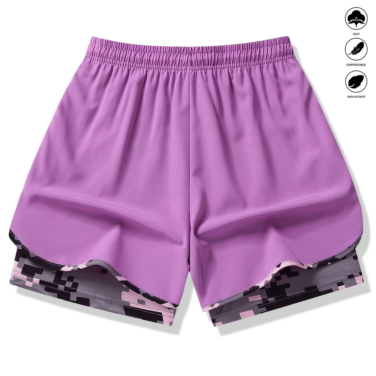 8-pack women’s casual athletic shorts with built-in liner
