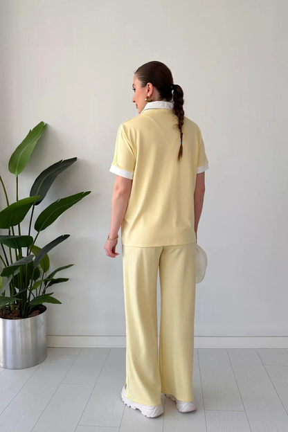 Women's Modal Knit Polo Lounge Set