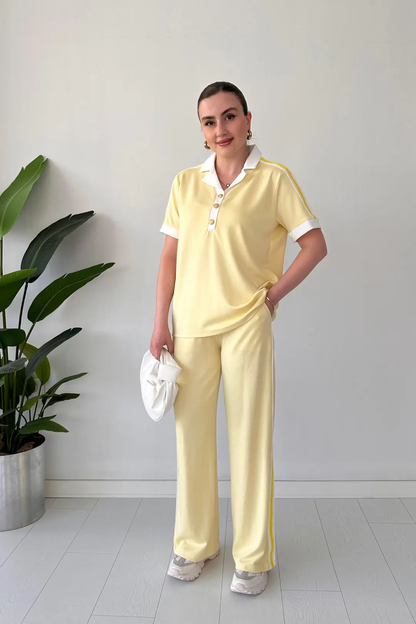 Women's Modal Knit Polo Lounge Set