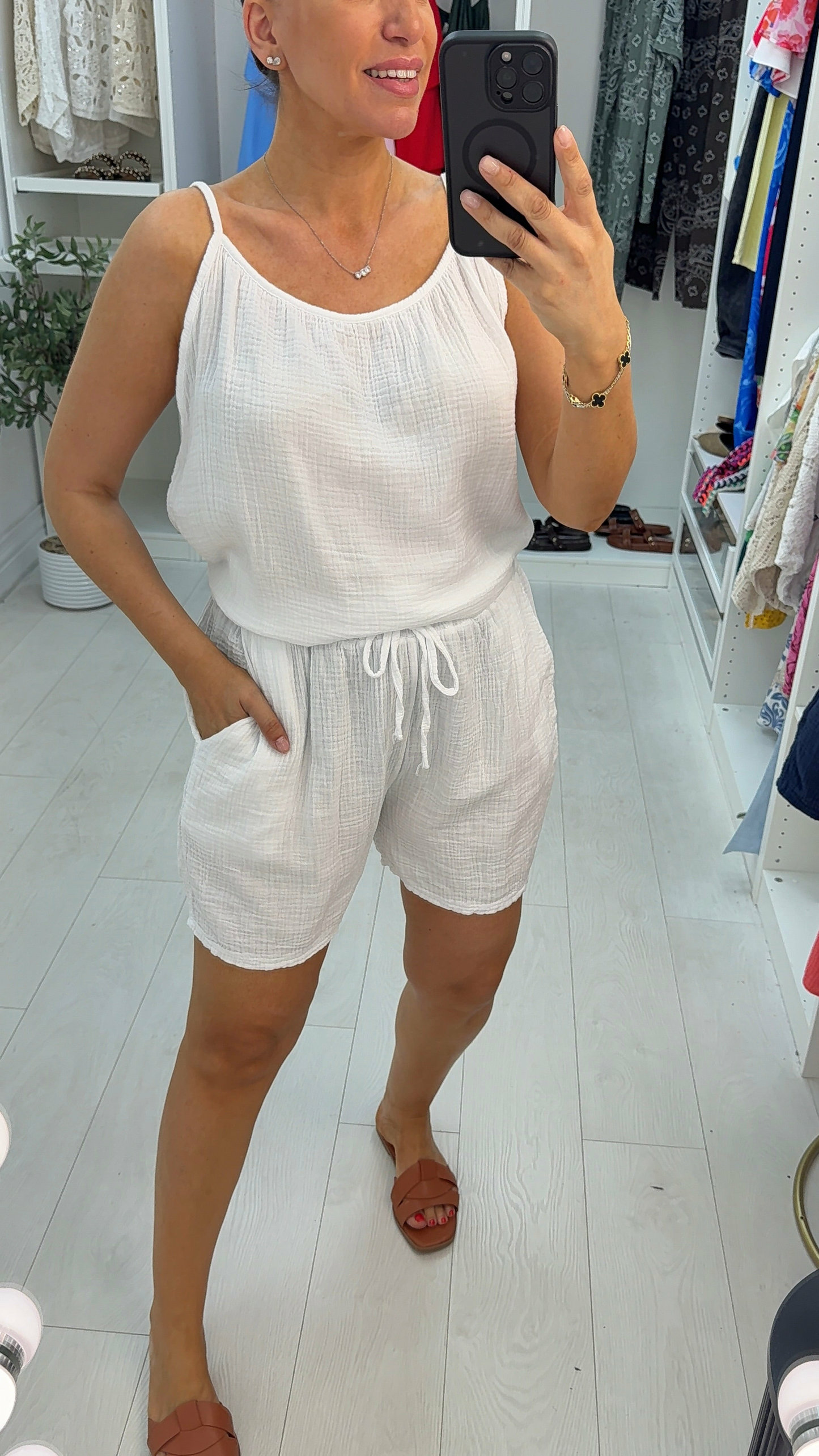 PlainCheeseclothShorts Co-OrdSet