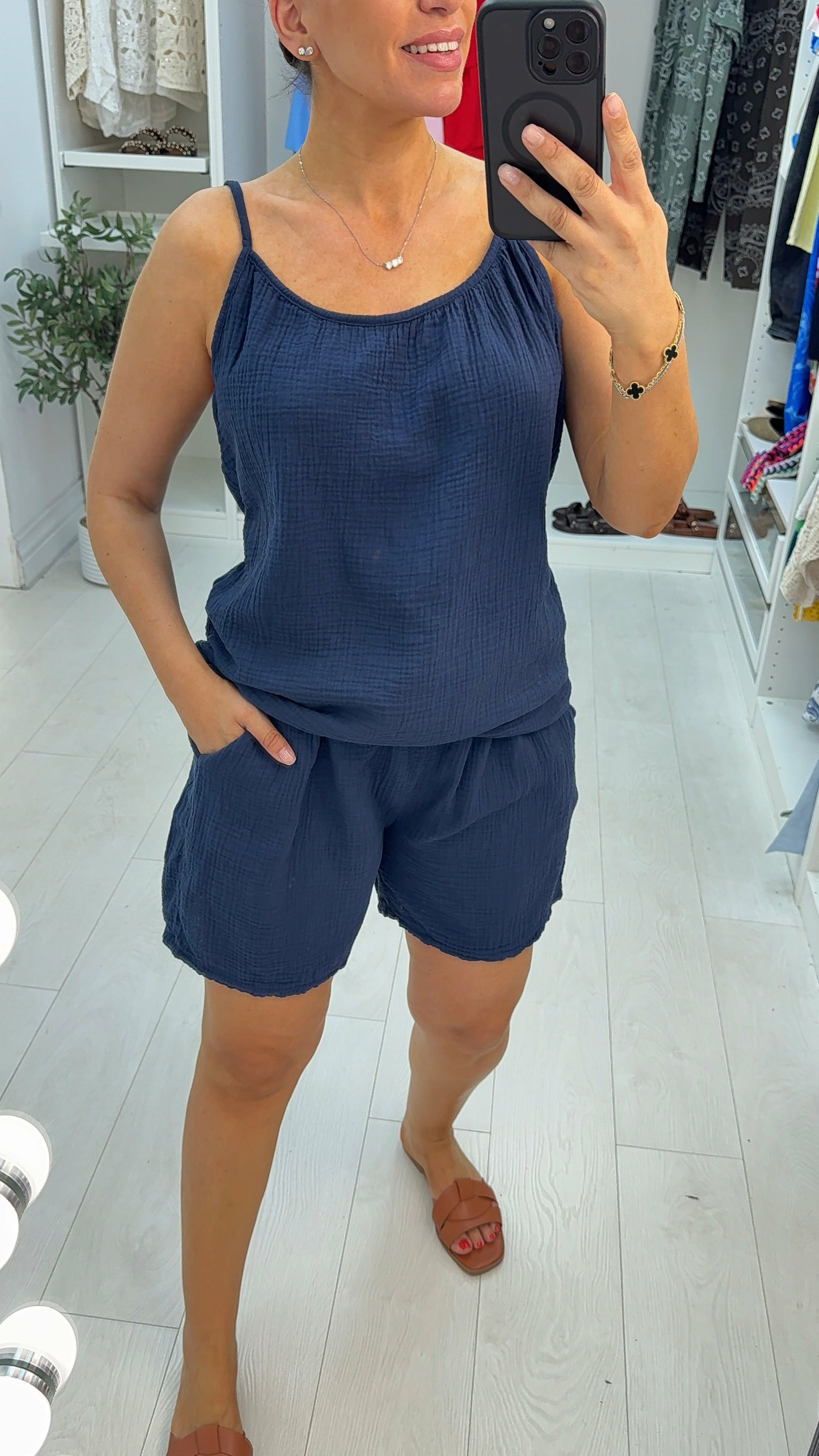 PlainCheeseclothShorts Co-OrdSet