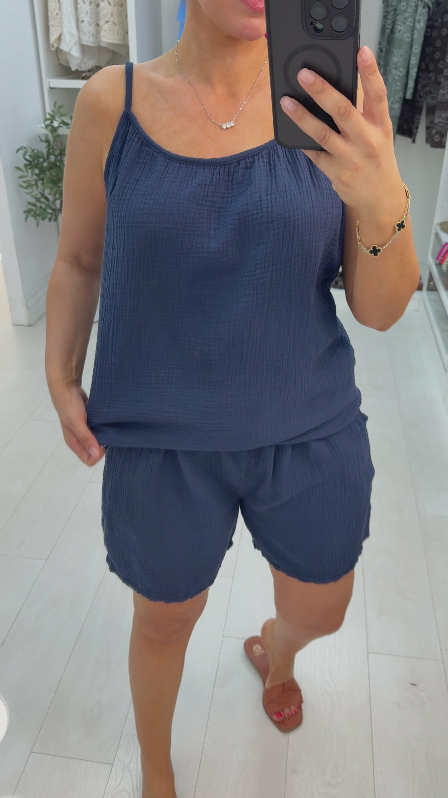 PlainCheeseclothShorts Co-OrdSet
