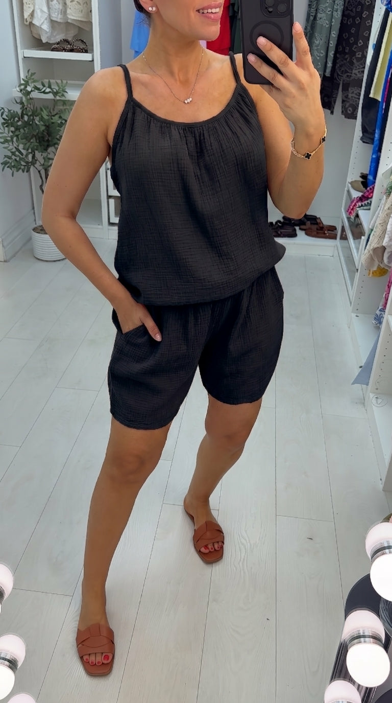 PlainCheeseclothShorts Co-OrdSet