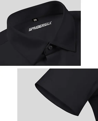 Men's Stretch Dress Shirts Short Sleeve Slim Fit
