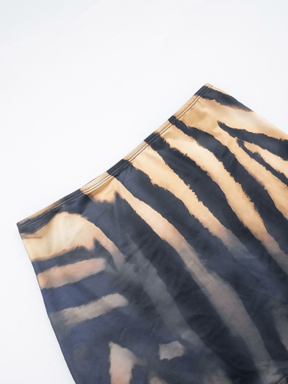 Wild Print 2-Piece Top & Skirt Set – Lightweight Daily Wear