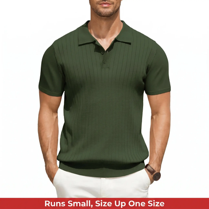 Men's Knit Polo Shirts Short Sleeve