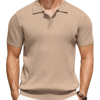 Men's Knit Polo Shirts Short Sleeve