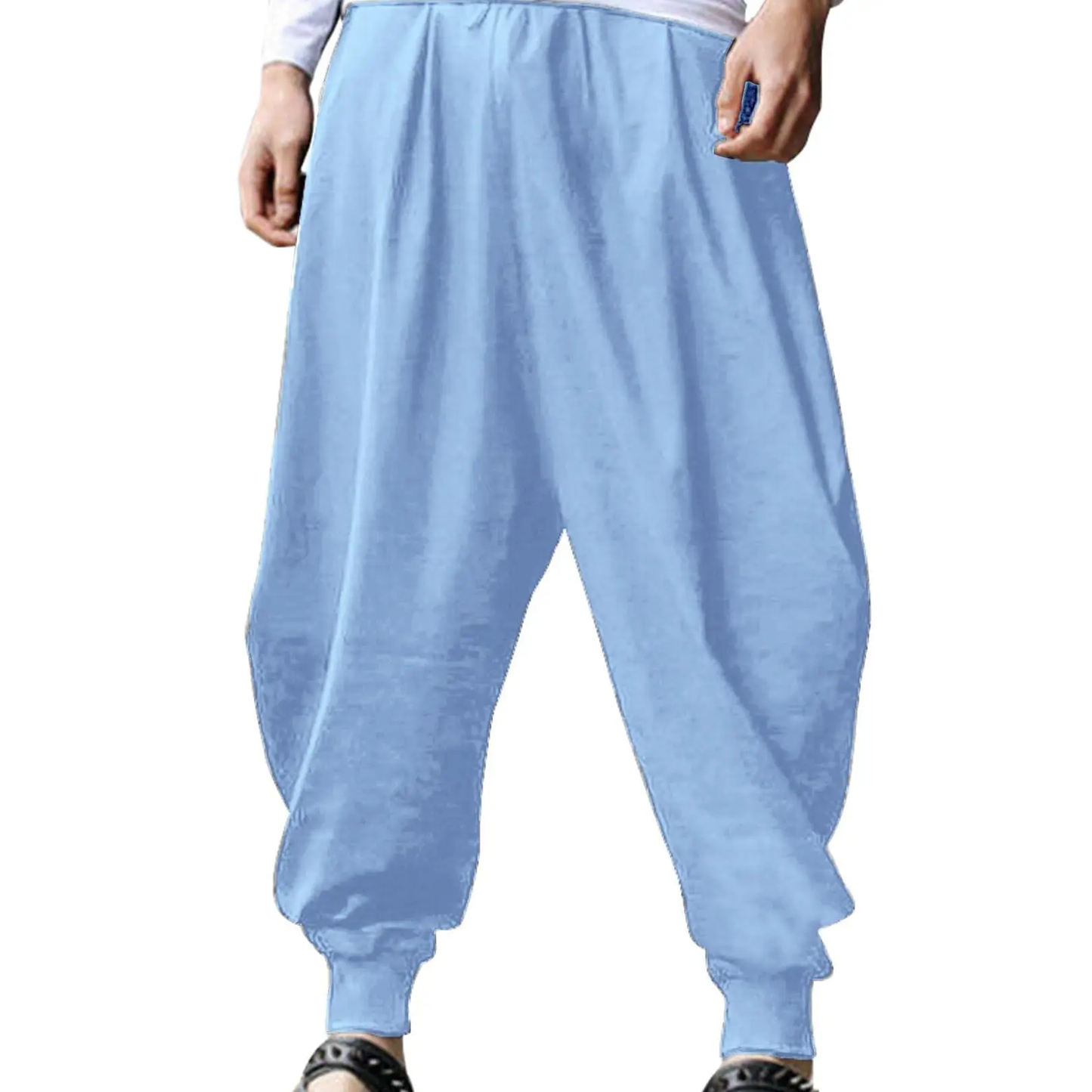 Men's Pants Hippie Harem Baggy Linen
