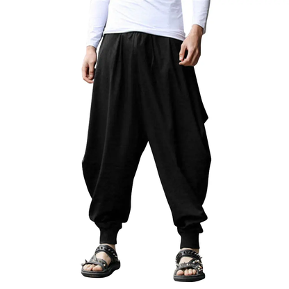 Men's Pants Hippie Harem Baggy Linen