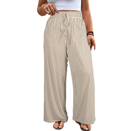 Womens Plus Size Wide Leg Pantswith Pockets