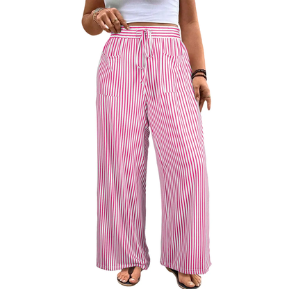 Womens Plus Size Wide Leg Pantswith Pockets