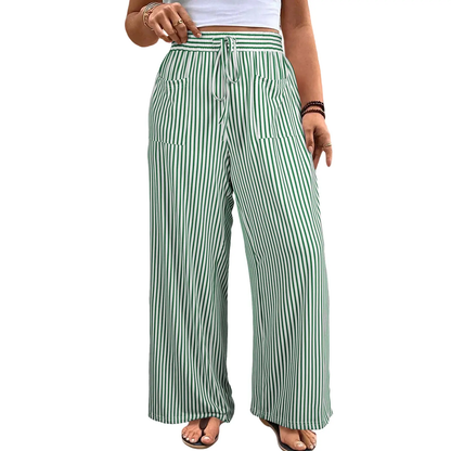 Womens Plus Size Wide Leg Pantswith Pockets