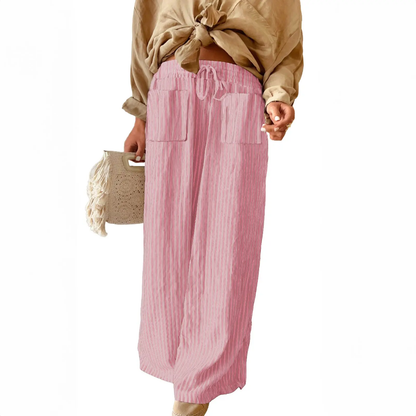 Womens Plus Size Wide Leg Pantswith Pockets