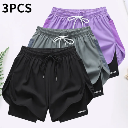 Women's Female 3-Pack 2-in-1 Running Shorts
