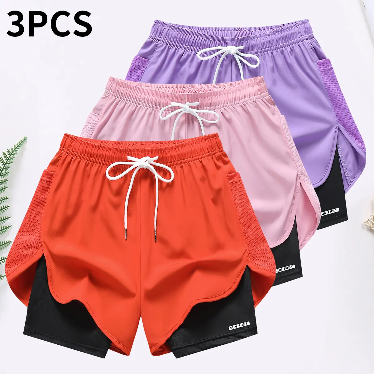 Women's Female 3-Pack 2-in-1 Running Shorts