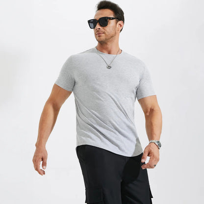 Mens 3 Pack Cotton Hipster Hip Hop Longline Crewneck T-Shirt