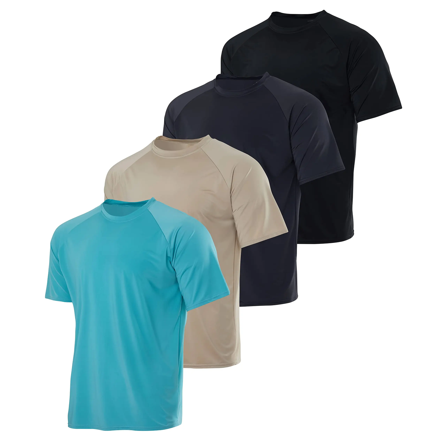 4-Pack Men's UPF 50+ Quick-Dry Rash Guard Shirts | Big & Tall