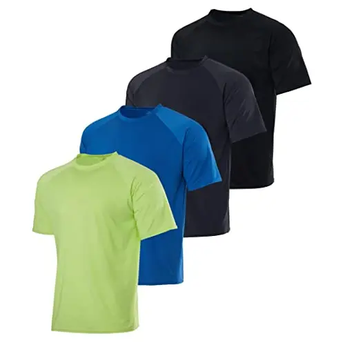 4-Pack Men's UPF 50+ Quick-Dry Rash Guard Shirts | Big & Tall