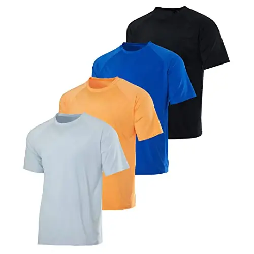4-Pack Men's UPF 50+ Quick-Dry Rash Guard Shirts | Big & Tall