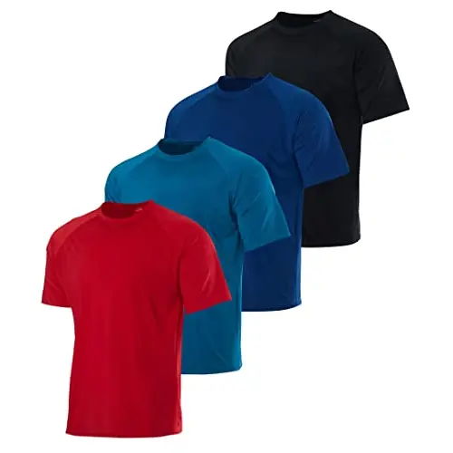 4-Pack Men's UPF 50+ Quick-Dry Rash Guard Shirts | Big & Tall