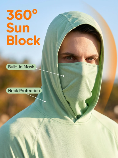 3-Piece Set Men's Hooded Sun Protection Sweatshirt