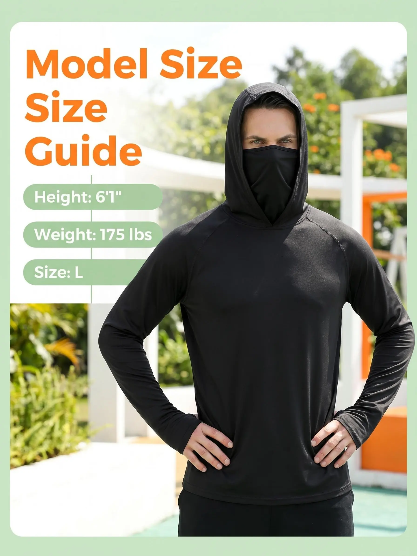 3-Piece Set Men's Hooded Sun Protection Sweatshirt