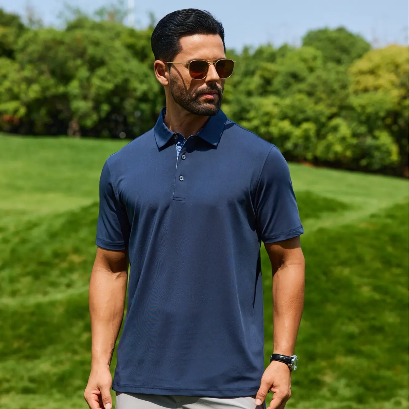 Men's Casual Short Sleeve Polo Shirts 3-Pack