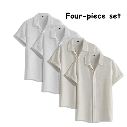 Men's 4-Pack Breathable Short Sleeve Dress Shirts