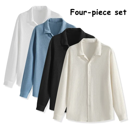 Men's 4-Pack Breathable Short Sleeve Dress Shirts