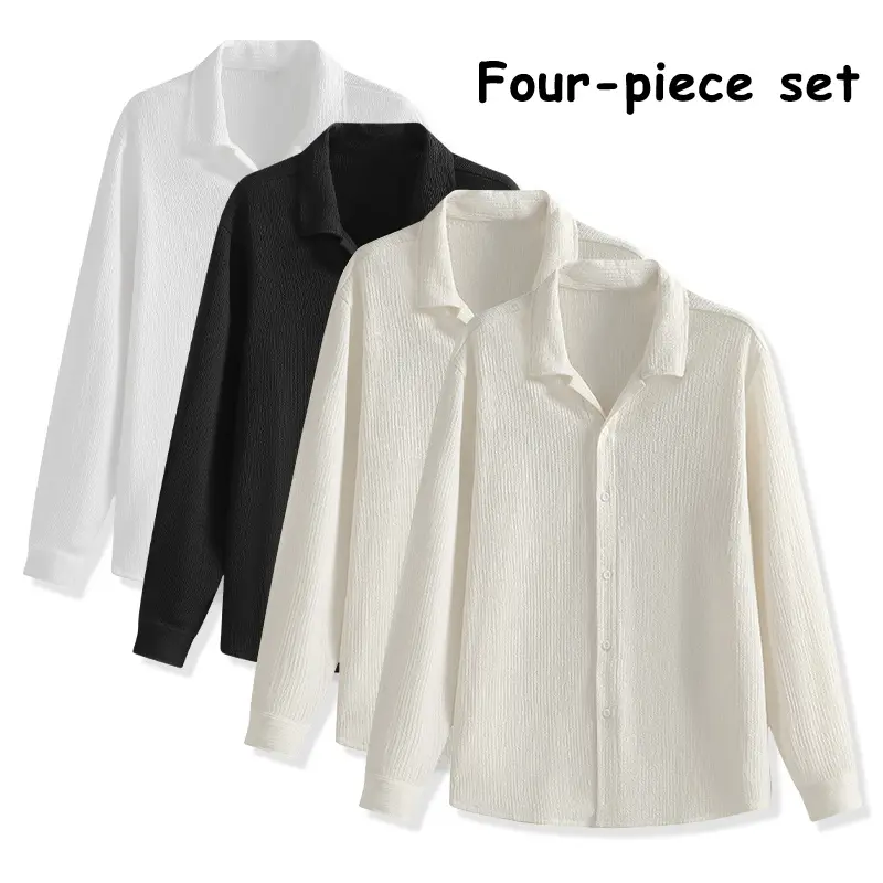 Men's 4-Pack Breathable Short Sleeve Dress Shirts