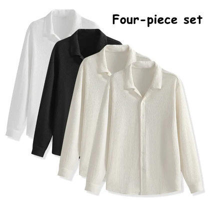 Men's 4-Pack Breathable Short Sleeve Dress Shirts