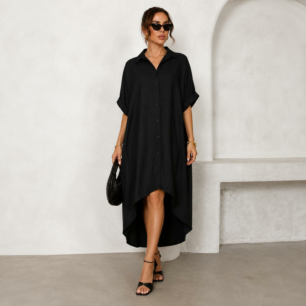 Women Sexy  Shirt Dress