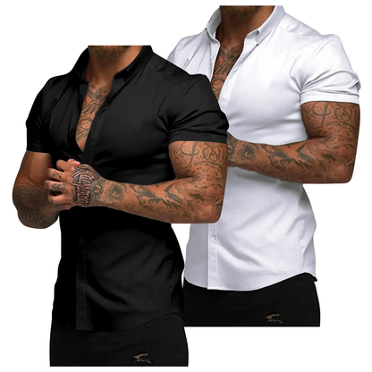 Mens Muscle Fit Dress Shirts