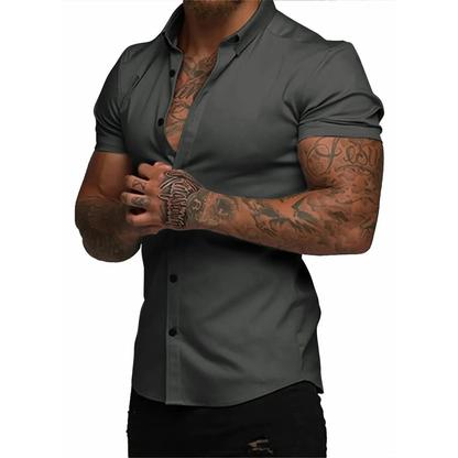 Mens Muscle Fit Dress Shirts