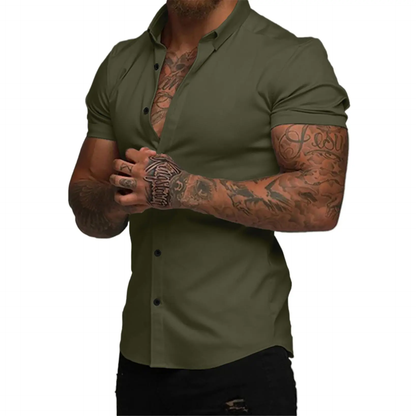 Mens Muscle Fit Dress Shirts