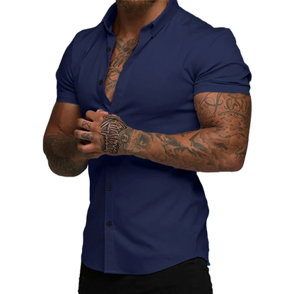 Mens Muscle Fit Dress Shirts
