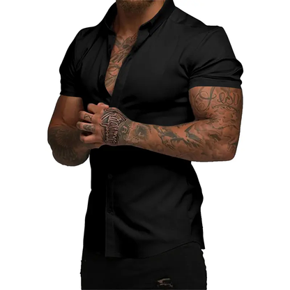 Mens Muscle Fit Dress Shirts