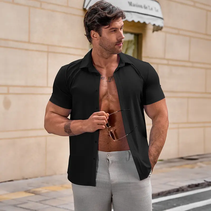 Mens Muscle Fit Dress Shirts