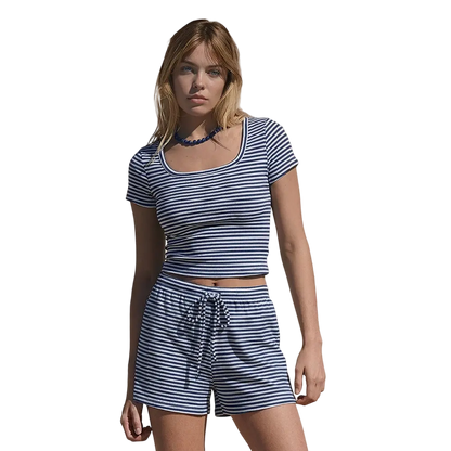 Women's Striped 2 Piece Set