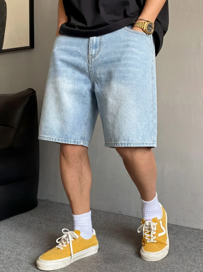 Men's Vintage Wash Denim Shorts